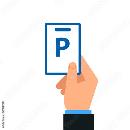 Parking access card icon. Clipart image isolated on white background