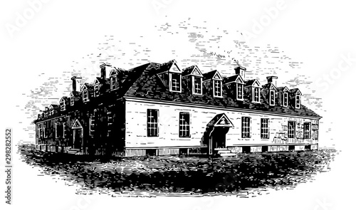 Raleigh Tavern vintage illustration