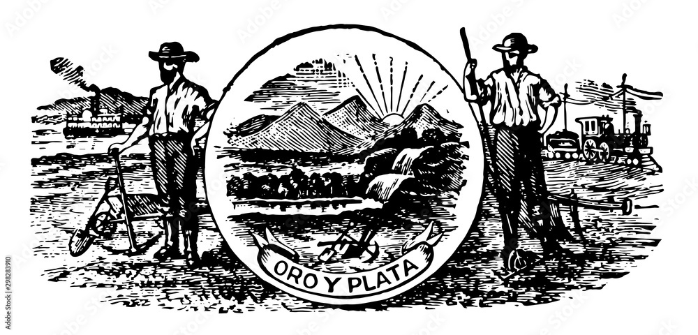 Obraz Montana seal vintage illustration