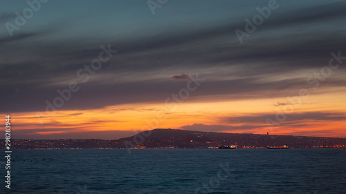 sunset Napoli sea view