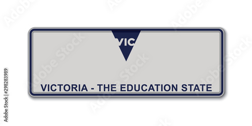 Car number plate victoria state of Australia