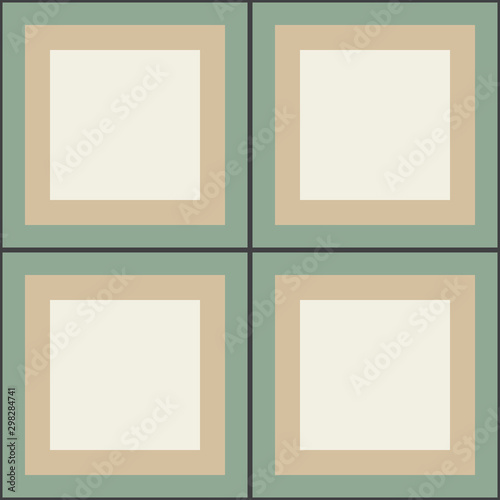 Geometric seamless pattern. Concentric squares tiles