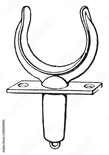 Rowlock, vintage illustration.