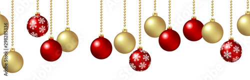 seamless christmas baubles concept
