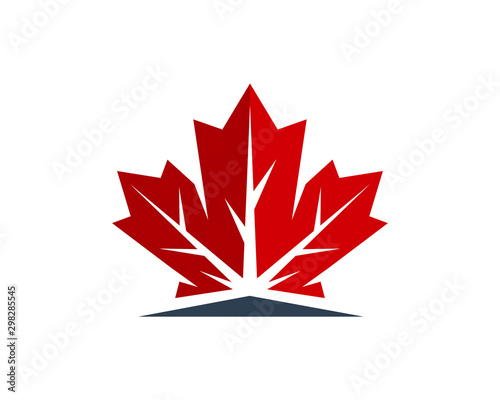 Canadian Maple leaf Logo, Maple Leaf Illustration Vector Design