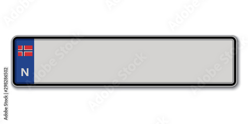 Car number plate norway