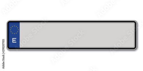 Car number plate spain