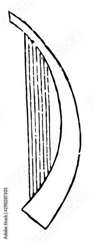 Egyptian lyre, vintage illustration.