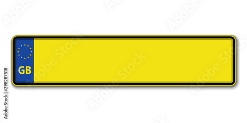 Car number plate united kingdom