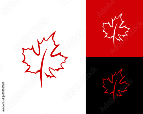 Canadian Maple leaf Logo, Maple Leaf Illustration Vector Design