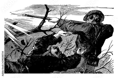 Battle of Munfordville vintage illustration