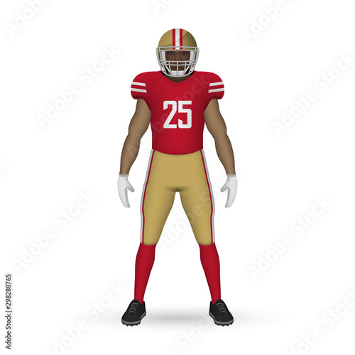 3D realistic American football player