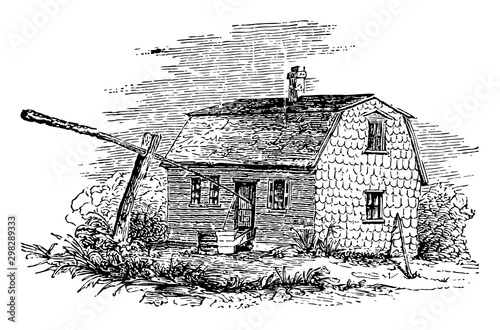 Governor Trumbull's War Officevintage illustration
