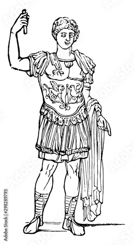 Roman soldier vintage illustration.
