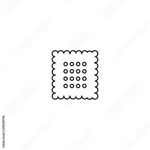 Cracker icon. Biscuit symbol. Sweets food sign