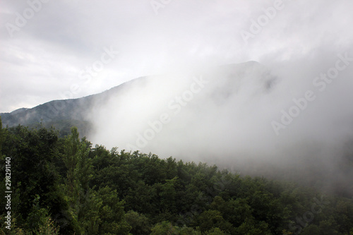  white fog in the mountains