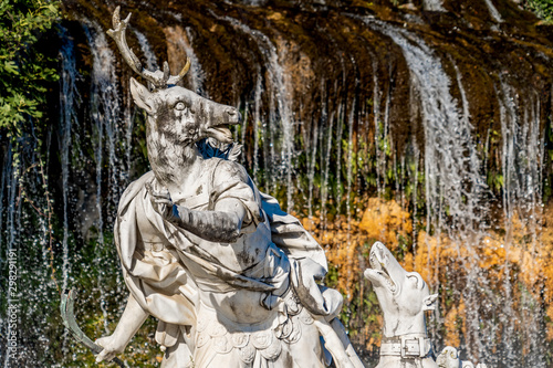 The Royal Palace of Caserta, The Diana e Attenone Fountain represent Atteone transformed into a deer by Diana