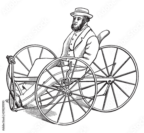 Edinburgh Tricycle, vintage illustration.