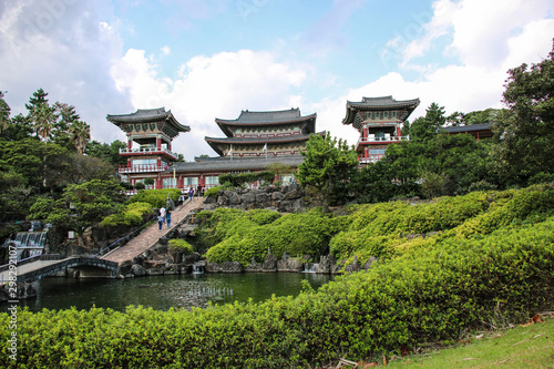 Yakcheonsa Temple is the biggest temple in Jeju, South Korea