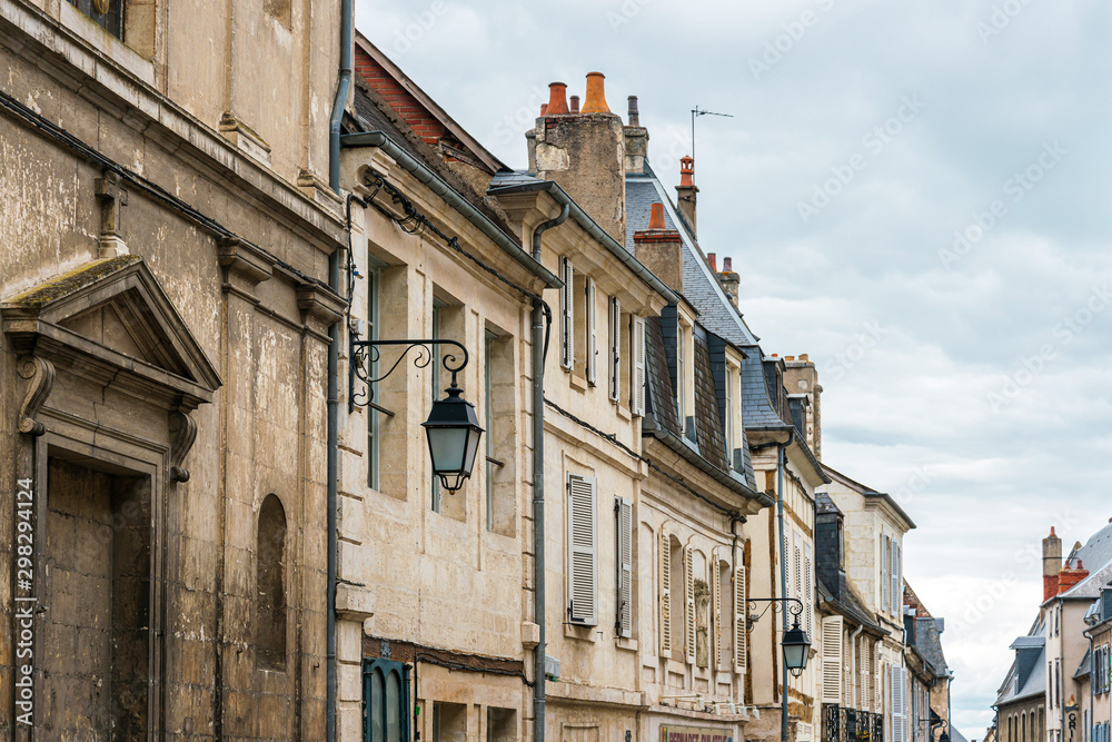 BOURGES, FRANCE - May 10, 2018: Antique building view in Old Town in Bourges, France