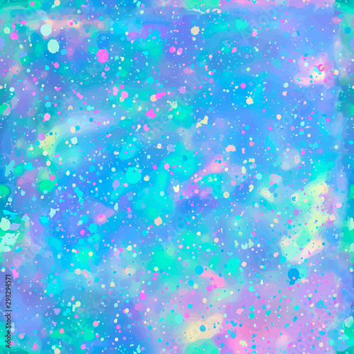 Opal gemstone seamless background. Trendy Vector template for holiday designs, invitation, card, wedding.