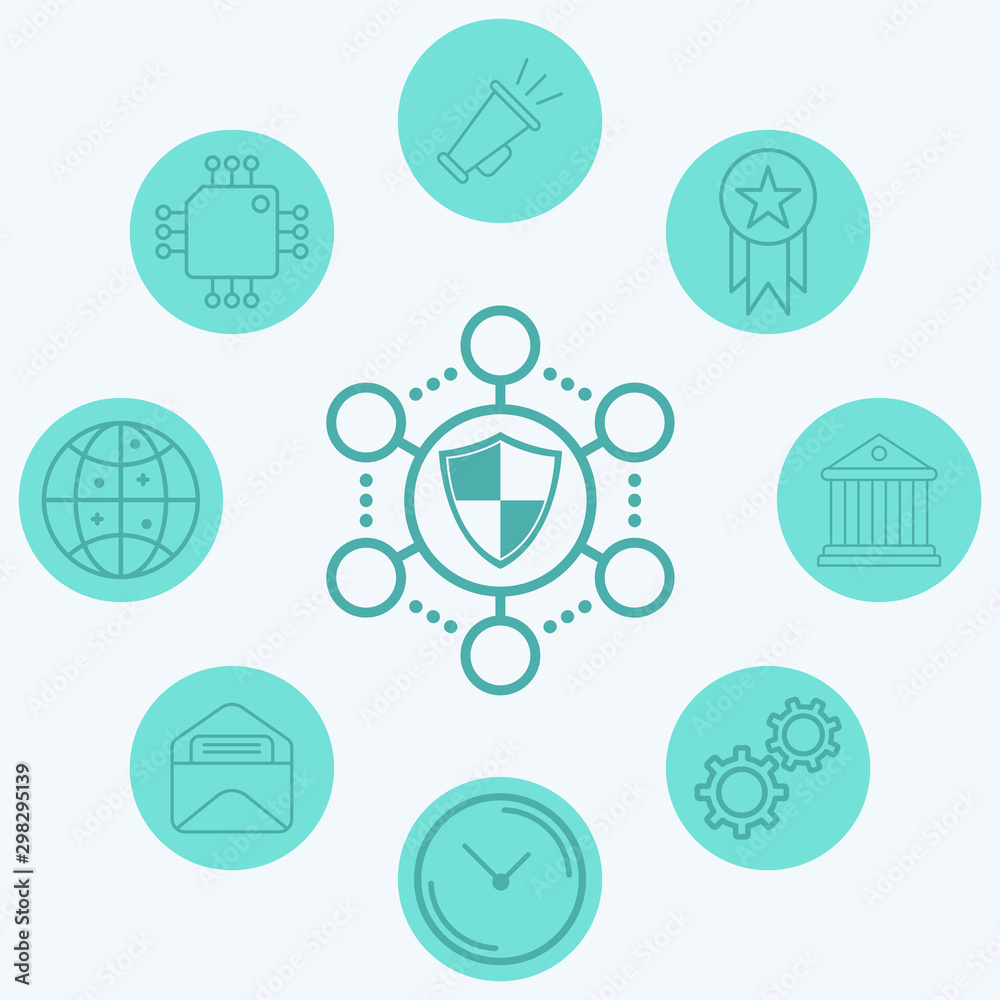 Network protection vector icon sign symbol Network protection vector icon sign symbol