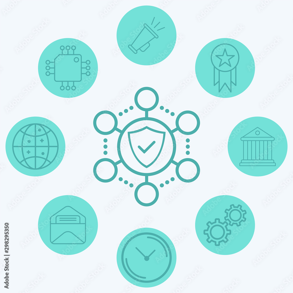 Network protection vector icon sign symbol Network protection vector icon sign symbol