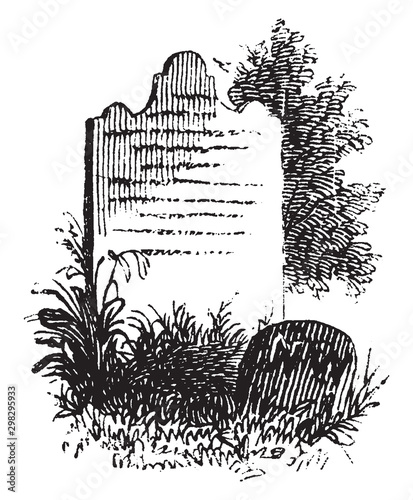 Woodhull's Grave,vintage illustration