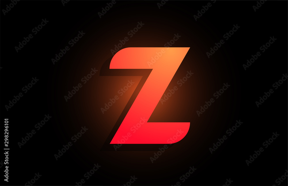 Z orange black logo letter alphabet for company icon design Z orange black logo letter alphabet for company icon design