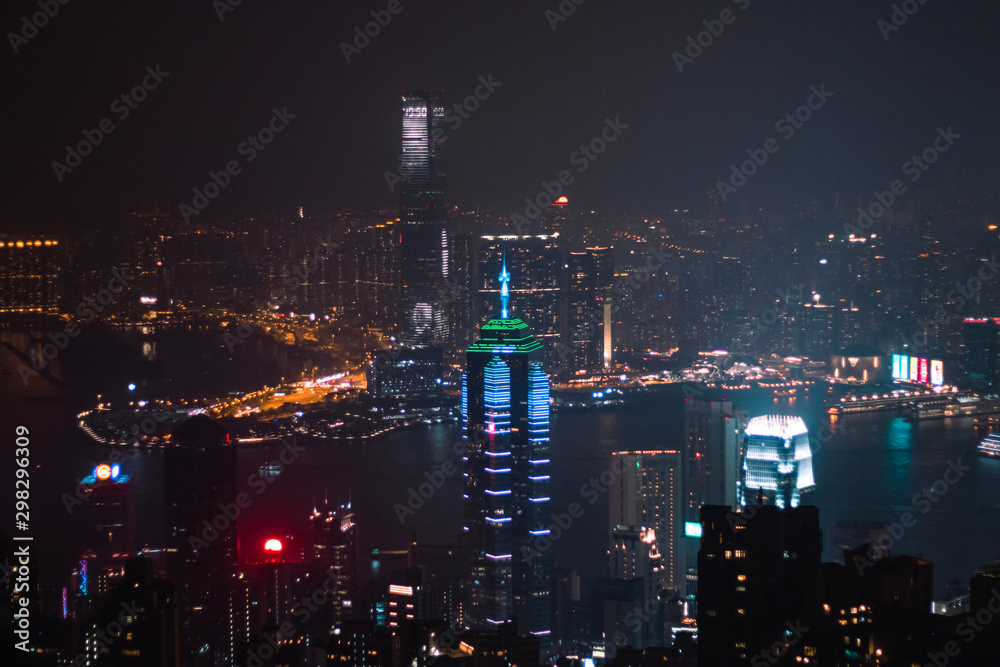 Beautiful view of Hong Kong at Victoria Peak