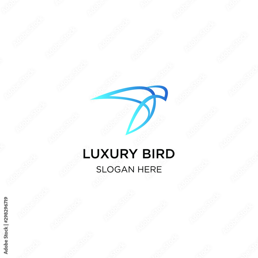luxury bird line art logo templates luxury bird line art logo templates