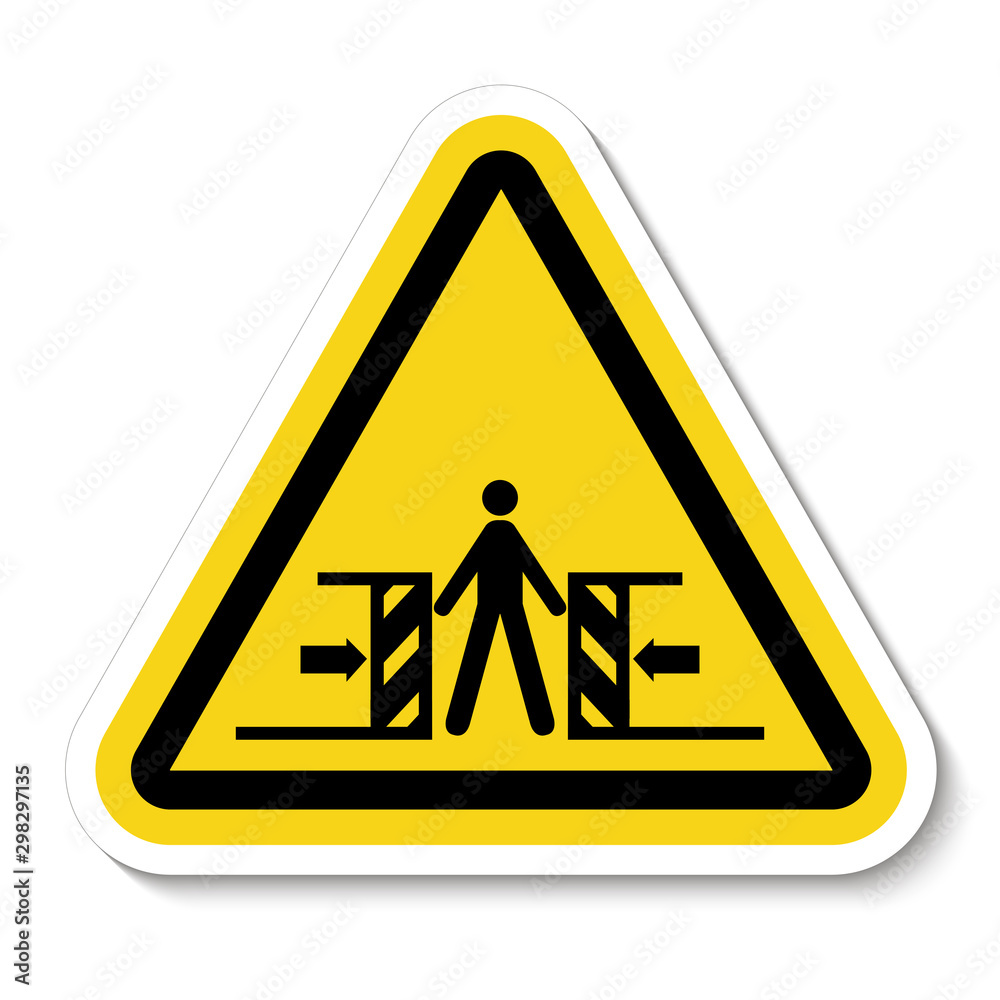 Beware Crushing Symbol Sign Isolate On White Background,Vector Illustration EPS.10 Beware Crushing Symbol Sign Isolate On White Background,Vector Illustration EPS.10
