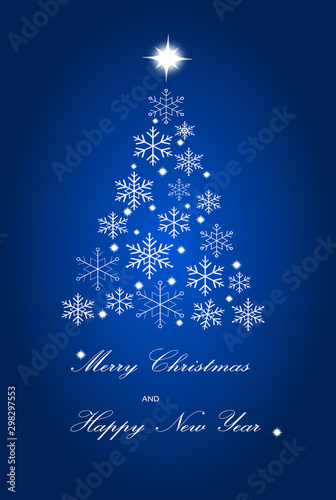 Christmas card with snowflake