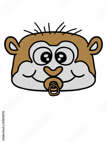 schnuller kopf baby   ffchen affe s     niedlich schimpanse lustig klein kind gorilla clipart design gemalt menschenaffe