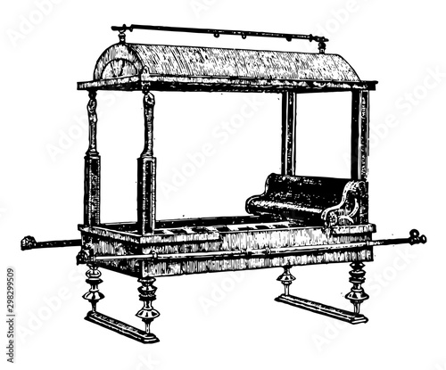 A Roman Litter vintage illustration.