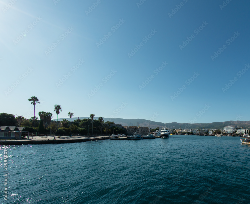 Kos Stadt und sein Seehafen im Norden auf der Insel Kos Griechenland