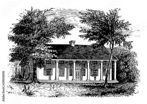 General Schuyler's House vintage illustration