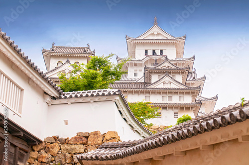 Himeji Castle, also called the white Heron castle, Japan. This is a UNESCO world heritage site in Japan. photo