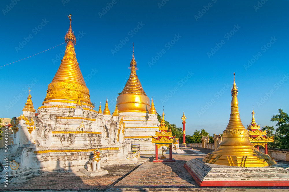 Naklejka premium Maha Aung Mye Bom San Monastery complex, Inwa, Mandalay Region, Myanmar.