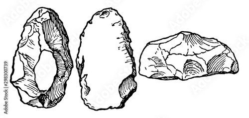 Paleolithic Stone vintage illustration.