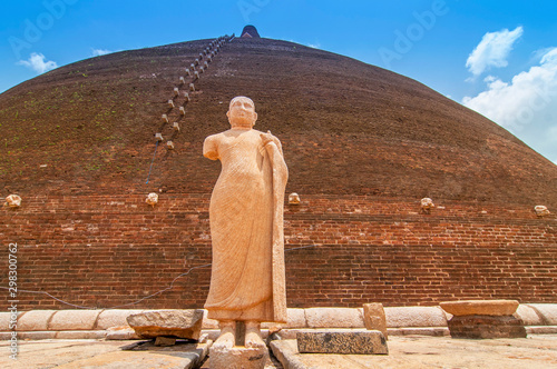 Jetavanaramaya dagoba in the ruins of Jetavana in the sacred world heritage city of Anuradhapura, Sri Lanka. photo