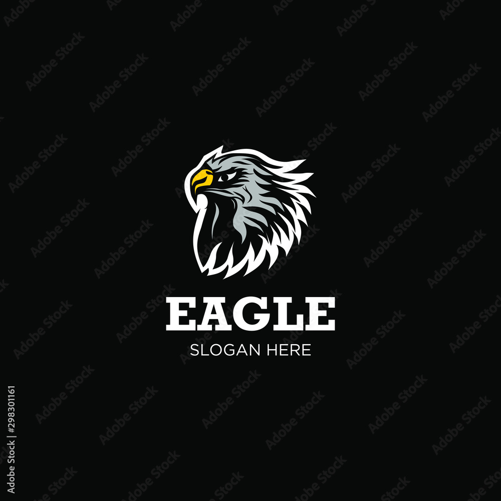 Obraz premium creative eagle e-sports logo template