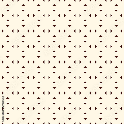Repeated mini triangles minimalist background. Simple abstract wallpaper. Seamless pattern with geometric figures.