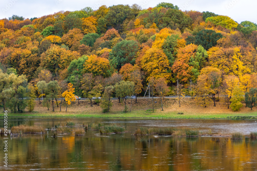 Landscape with river and trees in Lithuania Landscape with river and trees in Lithuania