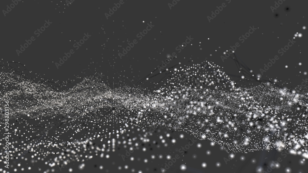 Abstract digital background with particles