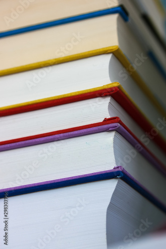 Bright books on the shelf  study
