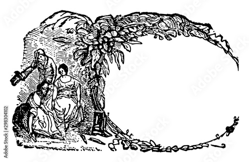 фотографія Virginia Confederacy Five Cent Envelope, 1861 vintage illustration