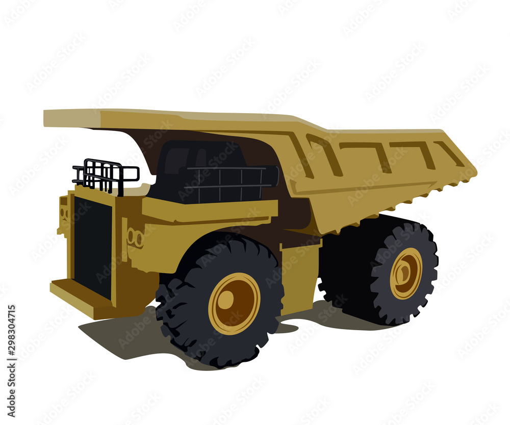 mining dump truck vector illustration