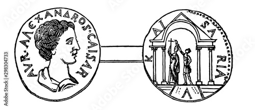 Medal of Gaza, vintage illustration.