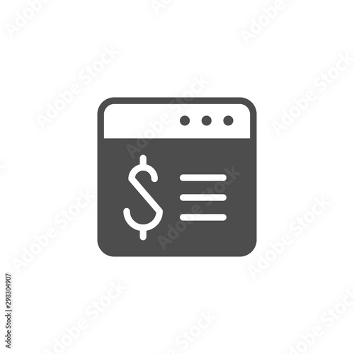 Financial application and online banking icon